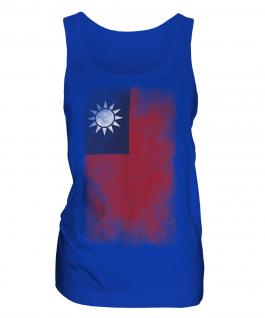 Taiwan Faded Flag Ladies Vest