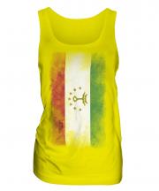 Tajikistan Faded Flag Ladies Vest