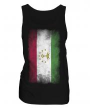 Tajikistan Faded Flag Ladies Vest