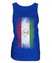 Tajikistan Faded Flag Ladies Vest