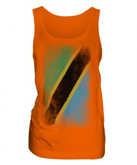 Tanzania Faded Flag Ladies Vest