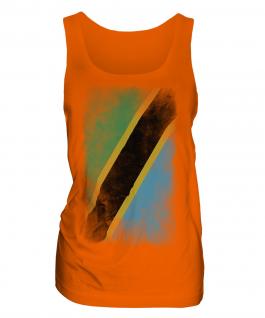 Tanzania Faded Flag Ladies Vest