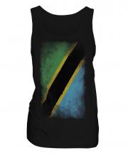 Tanzania Faded Flag Ladies Vest