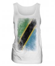 Tanzania Faded Flag Ladies Vest
