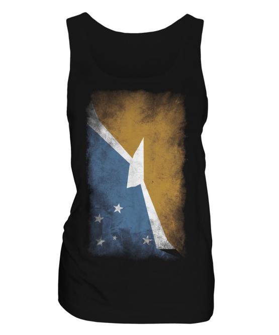 Tierra Del Fuego Province Faded Flag Ladies Vest