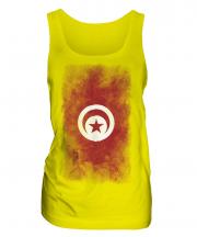 Tunisia Faded Flag Ladies Vest