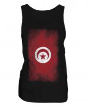Tunisia Faded Flag Ladies Vest