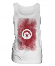 Tunisia Faded Flag Ladies Vest