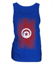 Tunisia Faded Flag Ladies Vest