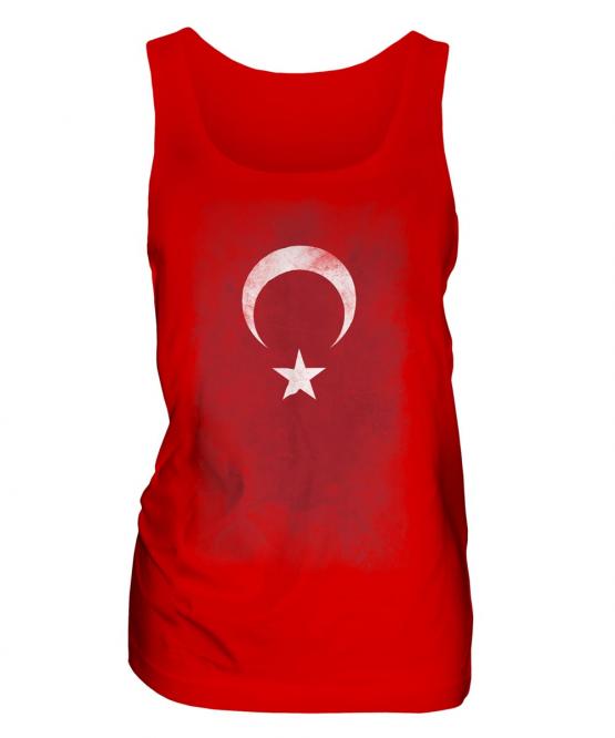 Turkey Faded Flag Ladies Vest