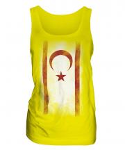 Turkish Republic Of Northern Cyprus Faded Flag Ladies Vest