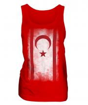 Turkish Republic Of Northern Cyprus Faded Flag Ladies Vest