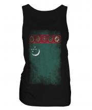 Turkmenistan Faded Flag Ladies Vest