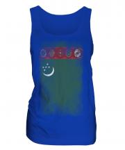 Turkmenistan Faded Flag Ladies Vest