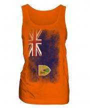 Turks And Caicos Islands Faded Flag Ladies Vest