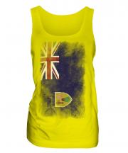 Turks And Caicos Islands Faded Flag Ladies Vest