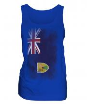 Turks And Caicos Islands Faded Flag Ladies Vest