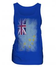 Tuvalu Faded Flag Ladies Vest
