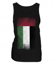 United Arab Emirates Faded Flag Ladies Vest