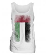 United Arab Emirates Faded Flag Ladies Vest
