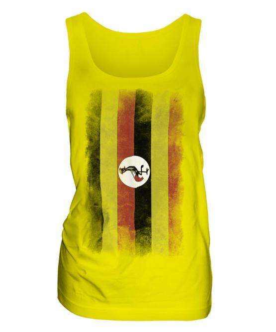 Uganda Faded Flag Ladies Vest
