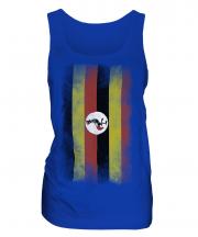 Uganda Faded Flag Ladies Vest
