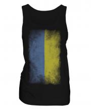 Ukraine Faded Flag Ladies Vest