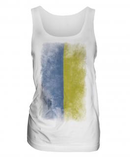 Ukraine Faded Flag Ladies Vest