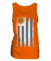 Uruguay Faded Flag Ladies Vest
