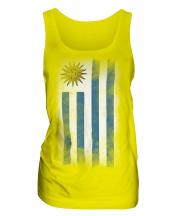 Uruguay Faded Flag Ladies Vest