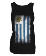 Uruguay Faded Flag Ladies Vest