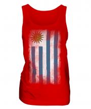 Uruguay Faded Flag Ladies Vest