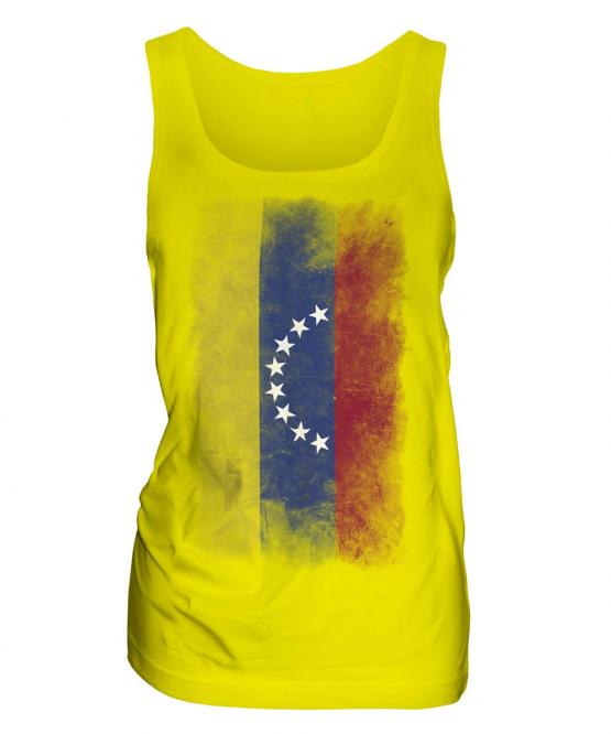 Venezuela Faded Flag Ladies Vest