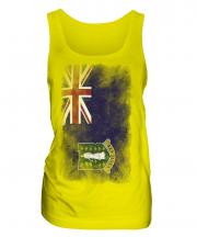 Uk Virgin Islands Faded Flag Ladies Vest