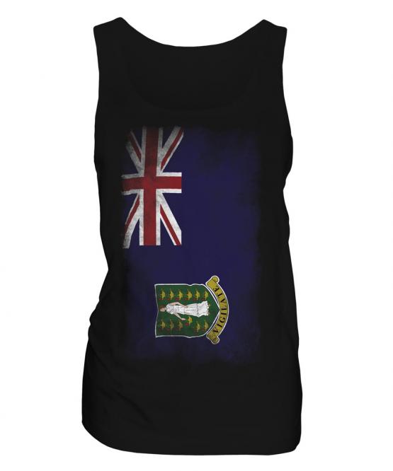 Uk Virgin Islands Faded Flag Ladies Vest