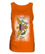 Us Virgin Islands Faded Flag Ladies Vest