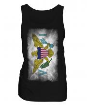 Us Virgin Islands Faded Flag Ladies Vest