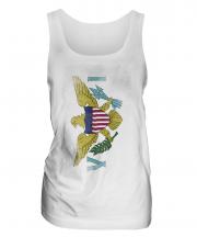 Us Virgin Islands Faded Flag Ladies Vest