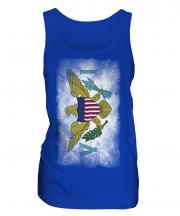 Us Virgin Islands Faded Flag Ladies Vest