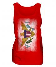Us Virgin Islands Faded Flag Ladies Vest