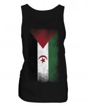 Western Sahara Faded Flag Ladies Vest