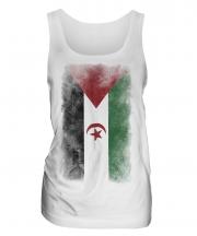Western Sahara Faded Flag Ladies Vest
