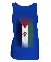 Western Sahara Faded Flag Ladies Vest