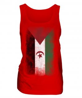 Western Sahara Faded Flag Ladies Vest
