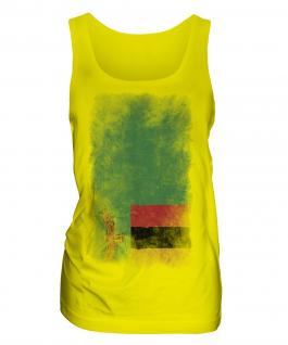 Zambia Faded Flag Ladies Vest