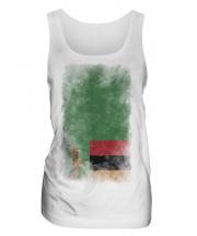 Zambia Faded Flag Ladies Vest