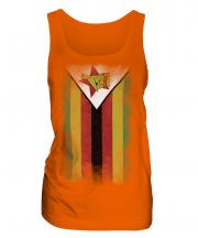 Zimbabwe Faded Flag Ladies Vest