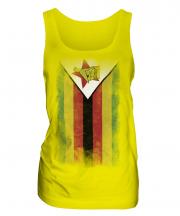 Zimbabwe Faded Flag Ladies Vest