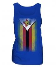 Zimbabwe Faded Flag Ladies Vest