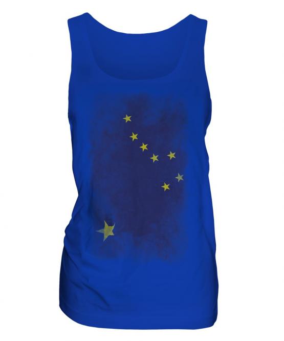 Alaska State Faded Flag Ladies Vest